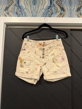Pilcro Casual Neutral Floral-Print Women’s Shorts 25 NWOT
